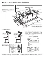 Preview for 1 page of KitchenAid KWVU205Y Dimension Manual