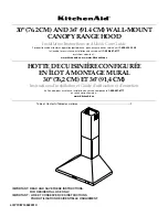 Preview for 1 page of KitchenAid KXW2330YSS Installation Instructions And Use & Care Manual