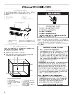 Preview for 2 page of KitchenAid MT4110RP Installation Instructions