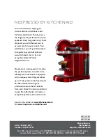 Preview for 2 page of KitchenAid NESPRESSO KES0503 User Manual