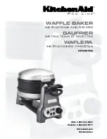 KitchenAid Pro Line KPWB100 Instructions And Recipes Manual preview