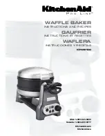 KitchenAid Pro Line KPWB100 Instructions And Recipes Manual предпросмотр