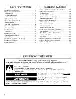 Preview for 2 page of KitchenAid RANGE HOOD LINER with INTERNAL BLOWER Installation And Use Instructions Manual