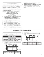 Preview for 7 page of KitchenAid RANGE HOOD LINER with INTERNAL BLOWER Installation And Use Instructions Manual