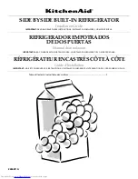 KitchenAid REFRIGERATOR Installation Manual предпросмотр