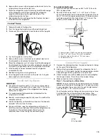 Предварительный просмотр 19 страницы KitchenAid REFRIGERATOR Installation Manual