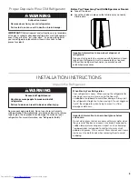 Preview for 3 page of KitchenAid REFRIGERATOR User Instructions