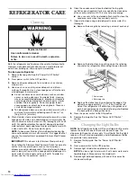 Предварительный просмотр 14 страницы KitchenAid Side-by-Side Referigerator Use And Care Manual