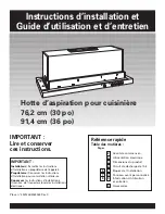 Preview for 12 page of KitchenAid Slide-out Vent Hood Installation And Use Instructions Manual