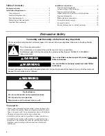 Preview for 2 page of KitchenAid Undercounter Dishwasher 8573157 Installation Instructions Manual