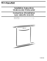 Preview for 1 page of KitchenAid Undercounter Dishwasher W10078153A Installation Instructions Manual