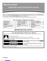 Preview for 1 page of KitchenAid W10162462A User Instructions