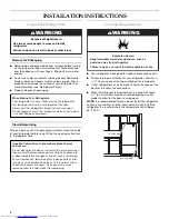 Preview for 4 page of KitchenAid W10187310A Use And Care Manual