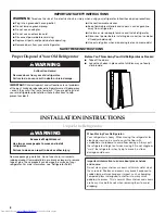 Preview for 2 page of KitchenAid W10206412A User Instructions