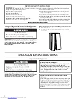 Preview for 2 page of KitchenAid W10213162A User Instructions