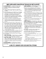 Preview for 20 page of KitchenAid W10267109C Installation Instructions And Use & Care Manual