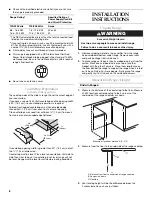 Preview for 8 page of KitchenAid W10440551A Installation Instructions Manual