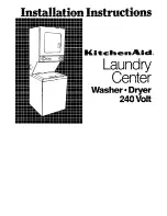 Preview for 1 page of KitchenAid Washer/Dryer Installation Instructions Manual