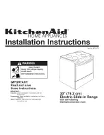KitchenAid YKESC307HS6 Installation Instructions preview