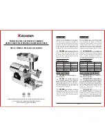 Preview for 1 page of Kitchener MG-207308 Owner'S Manual