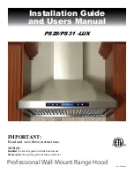 KitchenHoods PS29-LUX Installation Manual And User'S Manual preview