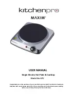 KITCHENPRO MAXIM HP1 User Manual предпросмотр