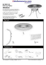 Preview for 1 page of Kitchensource 88 5561 30 Assembly Instructions