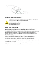 Preview for 5 page of Kitchenware CT-150 Instruction Manual