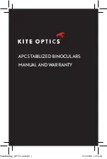 Kite Optics BINO APC STABILIZED 42 Manual And Warranty preview