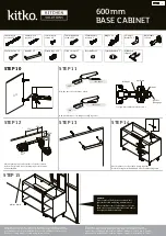 Preview for 2 page of kitko 600mm BASE CABINET Assembly Instructions