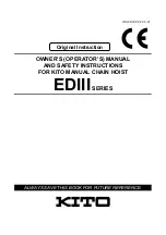 KITO EDIII ED06S Original Instruction preview