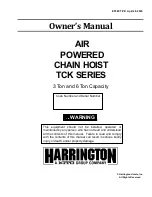 KITO Harrington TCK Series Owner'S Manual preview