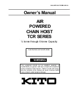 KITO TCR Series Owner'S Manual preview