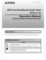 KITO TWER2 Operation Manuals preview