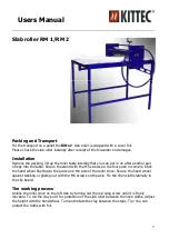 Preview for 1 page of Kittec Slab roller RM 1 User Manual