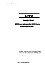 Kitz ESR Series Operation Manual предпросмотр