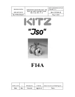 Предварительный просмотр 1 страницы Kitz F14A Operation, Maintenance, And Installation Instructions