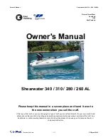 Preview for 1 page of Kiwi Yachting Southern Pacific Shearwater 260 AL Owner'S Manual