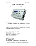 Предварительный просмотр 1 страницы KiwiLighting DMX300 Product Specification