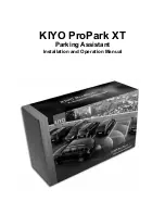 Kiyo ProPark XT Installation And Operation Manual предпросмотр