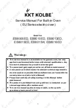 Preview for 1 page of KKT KOLBE EB8005ED Service Manual