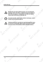 Preview for 28 page of KKT KOLBE GS60VI User Manual