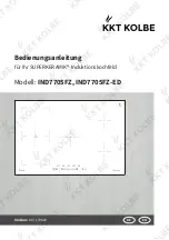 Preview for 1 page of KKT KOLBE IND7705FZ Instruction And Installation Manual