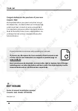 Preview for 28 page of KKT KOLBE KF9005RL Instruction And Installation Manual