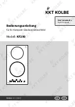 Preview for 1 page of KKT KOLBE SUPERKERAMIK KF290 Instruction And Installation Manual