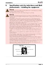 Preview for 19 page of Klafs 7824 Operating Instructions Manual