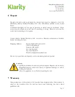 Preview for 10 page of KLARITY KEL-1100 User Manual