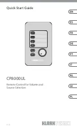 Klark Teknik CP8000UL Quick Start Manual preview