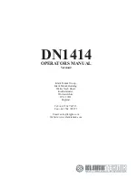 Предварительный просмотр 1 страницы Klark Teknik DN1414 Operator'S Manual