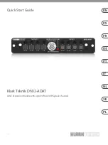 Klark Teknik DN32-ADAT Quick Start Manual предпросмотр